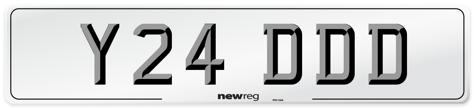 Y24 DDD Number Plate from New Reg